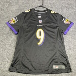 Nike Baltimore Ravens Justin Tucker 9 NFL Jersey Black Womens XL 67NW-BLGA